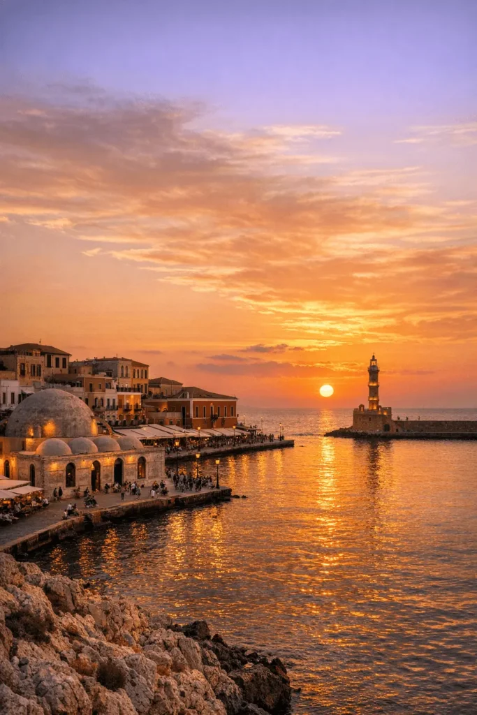 chania old harbor romantic proposal location