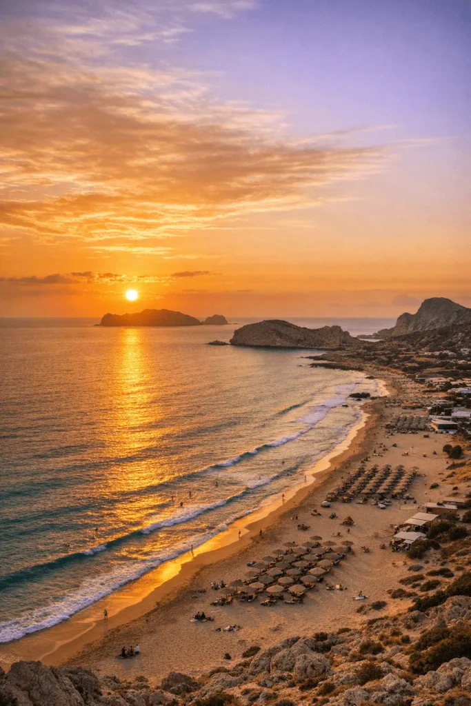 falassarna beach sunset proposal crete